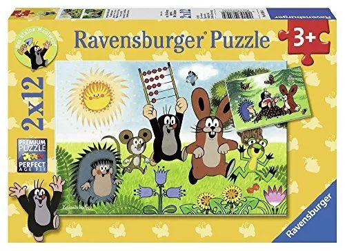 Produktbild: Ravensburger 07558 - Lernspaß mit Maulwurf - 2 x 12 Teile Puzzle