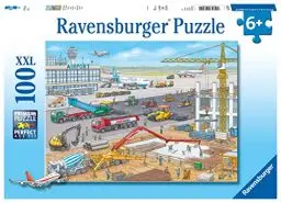 Produktbild: Ravensburger Kinderpuzzle - 10624 Baustelle am Flughafen - Puzzle für Kinder ab 6 Jahren, mit 100 Teilen im XXL-Format