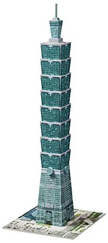 Produktbild: Ravensburger 12558 - Taipei 101-Taiwan - 216 Teile 3D Puzzle-Bauwerke