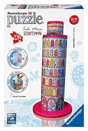 Produktbild: Ravensburger 12568 - Tula Moon Pisa Turm, 3D Puzzle-Bauwerke, 216 Teile