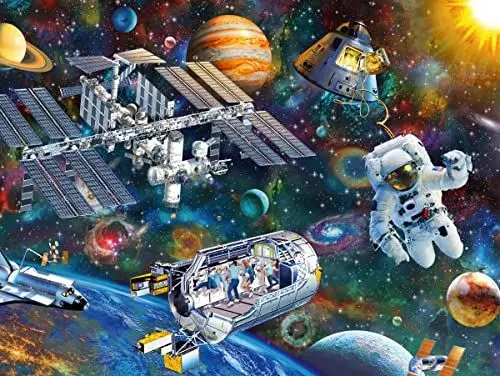 Produktbild: Ravensburger Kinderpuzzle - 12692 Expedition Weltraum - Weltall-Puzzle für Kinder ab 8 Jahren, mit 200 Teilen im XXL-Format