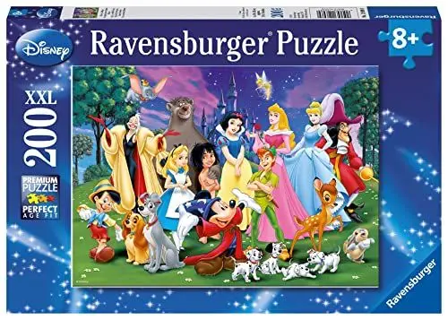 Produktbild: Ravensburger Kinderpuzzle - 12698 Disney Lieblinge - Disney-Puzzle für Kinder ab 8 Jahren, mit 200 Teilen im XXL-Format