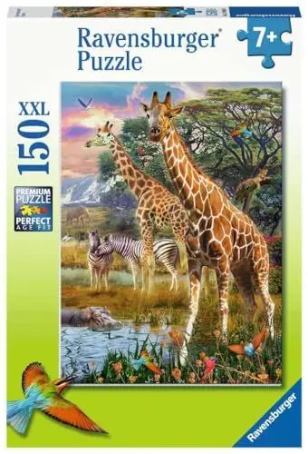 Produktbild: Ravensburger Kinderpuzzle - 12943 Bunte Savanne - Tier-Puzzle für Kinder ab 7 Jahren, mit 150 Teilen im XXL-Format