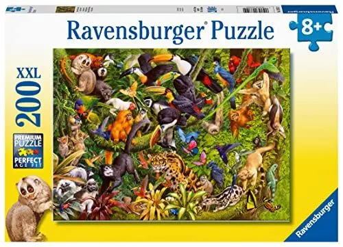 Produktbild: Ravensburger Kinderpuzzle - 13351 Bunter Dschungel - 200 Teile Puzzle für Kinder ab 8 Jahren