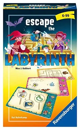 Produktbild: Ravensburger 20543 - Escape The Labyrinth, Mitbringspiel für 1-4 Spieler, ab 5 Jahren, kompaktes Format, Reisespiel