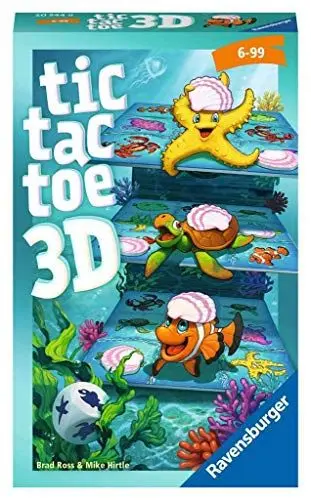 Produktbild: Ravensburger Mitbringspiele 20544 - Tic Tac Toe 3D , Glücks- und Taktikspiel ab 6 Jahren