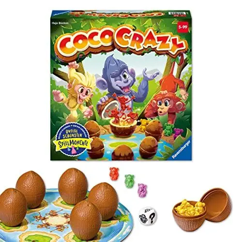 Produktbild: Ravensburger 20897 - Coco Crazy, Brettspiel ab 5 Jahren, Familienspiel für Kinder und Erwachsene, Merkspiel für 2-8 Spieler - Geburtstagsgeschenke