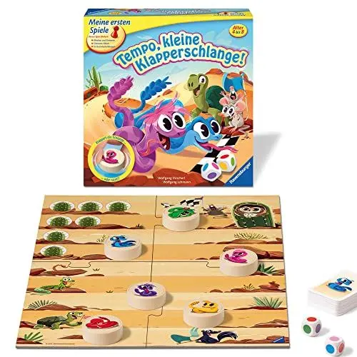 Produktbild: Ravensburger 20950 - Tempo, kleine Klapperschlange! - das lustige Brettspiel für Kinder ab 4 Jahren, für alle Fans auch von Tempo kleine Schnecke