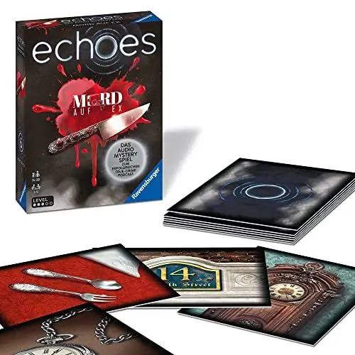Produktbild: Ravensburger 20995 Echoes Mord auf Ex - Das Audio Mystery Spiel mit Linn und Leo vom True Crime Podcast Mord auf Ex ab 14 Jahren, Erlebnis-Spiel