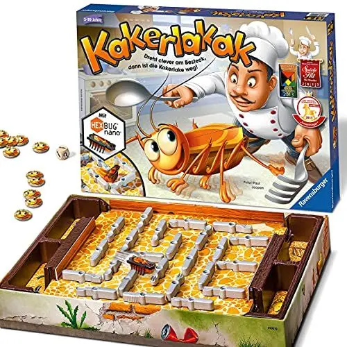 Produktbild: Ravensburger 22212 - Kakerlakak - Kinderspiel mit elektronischer Kakerlake für Groß und Klein, Familienspiel für 2-4 Spieler, Kinderspiel ab 5 Jahren