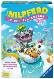 Produktbild: Ravensburger 22361 - Das Nilpferd in der Achterbahn Kids - Gesellschaftsspiel für Kinder und Familien ab 7 Jahren, für 3-6 Spieler - Partyspiel, Silvesterspiel, Kinderspiel