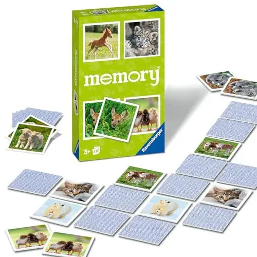 Produktbild: Ravensburger 22458 - Tierbaby Memory®, der Spieleklassiker für Tierfans, Merkspiel für 2-6 Spieler ab 3 Jahren