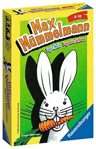 Produktbild: Ravensburger 23119 - Max Mümmelmann, Mitbringspiel für 2-4 Spieler, Kinderspiel ab 4 Jahren, kompaktes Format, Reisespiel, Hase - Geburtstagsgeschenke