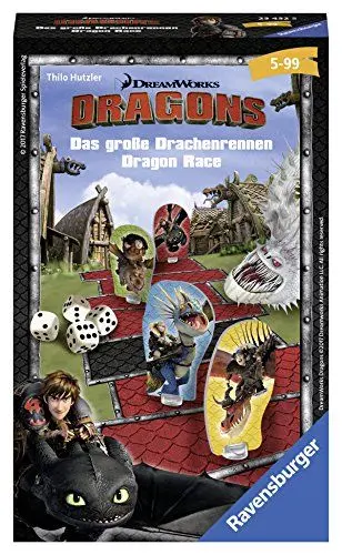 Produktbild: Ravensburger 23432 - Dragons: Das groߟe Drachenrennen - Kinderspiel/ Reisespiel