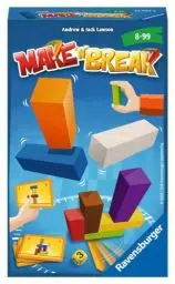 Produktbild: Ravensburger 23444 - Make 'n' Break, Mitbringspiel für 2-4 Spieler, Kinderspiel ab 8 Jahren, kompaktes Format, Reisespiel, Aktionsspiel