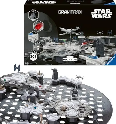 Produktbild: Ravensburger 23860 -GraviTrax Star Wars Action-Set Deathstar - GraviTrax Starterset Star Wars - Kugelbahn und Konstruktionsspielzeug ab 8 Jahren, alleine bespielbar, Schwarz