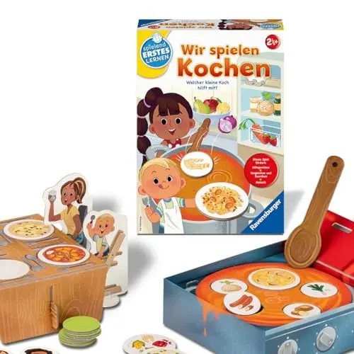 Produktbild: Ravensburger 24734 - Wir Spielen Kochen - Lernspiel für Kinder ab 2,5 Jahren, Spielend Erstes Lernen für 1-4 Spieler