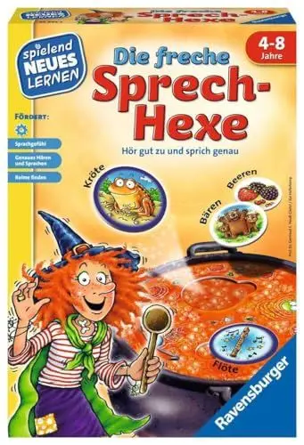 Produktbild: Ravensburger 24944 - Die freche Sprech-Hexe - Spielen und Lernen für Kinder, Lernspiel für Kinder ab 4 Jahren, Spielend Neues Lernen für 2-4 Spieler - Geburtstagsgeschenke