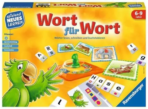 Produktbild: Ravensburger 24955 - Wort für Wort - Spielen und Lernen für Kinder, Lernspiel für Kinder von 6-9 Jahren, Spielend Neues Lernen für 1-4 Spieler