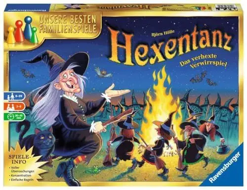 Produktbild: Ravensburger 26425 - Hexentanz, Abwechslungsreiches Familienspiel für Erwachsene und Kinder ab 8 Jahren, Ideal für Spieleabende mit Freunden oder der Familie für 2-6 Spieler