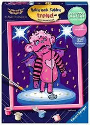 Produktbild: Ravensburger 28798 Monsterchen - Malen nach Zahlen für Erwachsene, Ideales Malergebnis durch hochwertiges Künstlerzubehör, ohne Rahmen, Bekannt aus The Masked Singer