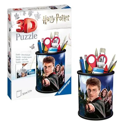 Produktbild: Ravensburger 3D Puzzle 11154 - Utensilo Harry Potter - Stiftehalter aus dreidimensional geformten Puzzleteilen - für Harry Potter Fans ab 6 Jahren, Schreibtisch-Organizer für Kinder und Erwachsene