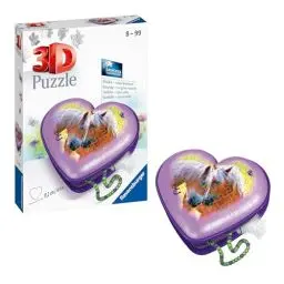 Produktbild: Ravensburger 3D Puzzle 11171 - Herz Pferde - 54 Teile