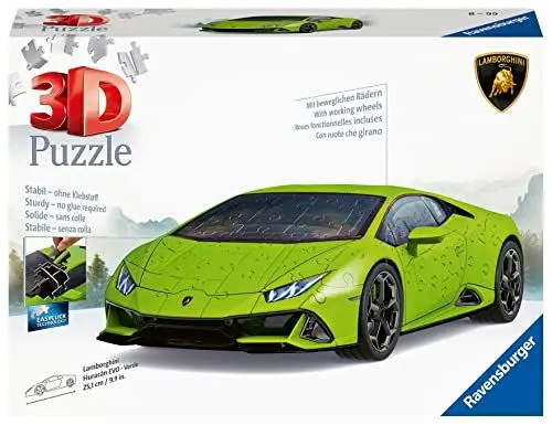 Produktbild: Ravensburger 3D Puzzle 11559 - Lamborghini Huracán EVO - Verde - der Supersportwagen als 3D Puzzle Auto