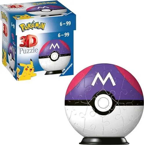 Produktbild: Ravensburger 3D Puzzle 11564 - Puzzle-Ball Pokémon Pokéballs - Meisterball - (EN) Master Ball - für große und kleine Pokémon Fans ab 6 Jahren