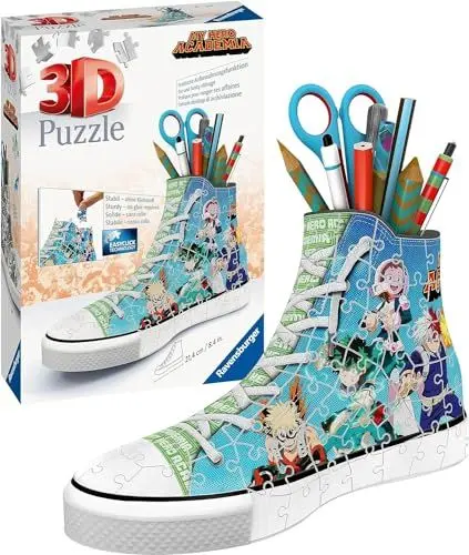 Produktbild: Ravensburger 3D Puzzle 11567 - Sneaker My Hero Academia - Praktischer Stiftehalter - Schreibtisch-Organizer für große und kleine Fans von Kōhei Horikoshis Manga Serie ab 8 Jahren