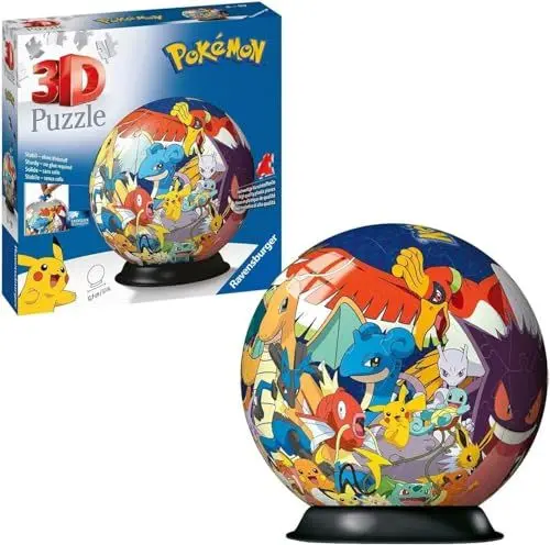 Produktbild: Ravensburger 3D Puzzle 11785 - Puzzle-Ball Pokémon - 72 Teile - Puzzle-Ball für Pokémon Fans ab 6 Jahren, Pokémon Spielzeug, Pokémon Geschenk