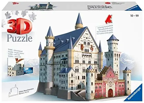 Produktbild: Ravensburger 3D Puzzle 12573 - Schloss Neuschwanstein - 216 Teile - Für alle Märchenschloss Fans ab 10 Jahren