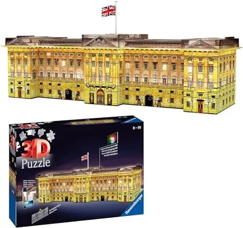 Produktbild: Ravensburger 3D Puzzle 12529 - Buckingham Palace Night Edition - leuchtet im Dunkeln - der Buckingham Palast zum selber Puzzeln für Erwachsene und Kinder ab 8 Jahren