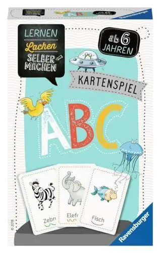 Produktbild: Ravensburger 80347 - Lernen Lachen Selbermachen: ABC, Kinderspiel ab 5 Jahren, Lernspiel für 1-4 Spieler, Kartenspiel, Buchstaben