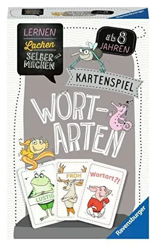 Produktbild: Ravensburger 80353 - Lernen Lachen Selbermachen: Wortarten, Kinderspiel ab 8 Jahren, Lernspiel für 1-4 Spieler, Kartenspiel