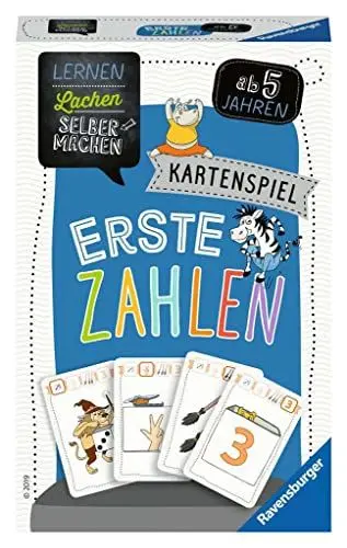 Produktbild: Ravensburger 80658 - Lernen Lachen Selbermachen: Erste Zahlen, Kinderspiel ab 5 Jahren, Lernspiel für 2-4 Spieler, Kartenspiel