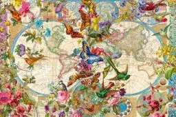Produktbild: Ravensburger Puzzle 17117 Weltkarte mit Schmetterlingen 3000 Teile Puzzle