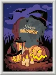 Produktbild: Ravensburger CreArt 23602 - Halloween Mood - Malen nach Zahlen Halloween für Kinder ab 9 Jahre, Malset mit Rahmen, Pinsel und Acrylfarben, Geschenk für Mädchen und Jungen