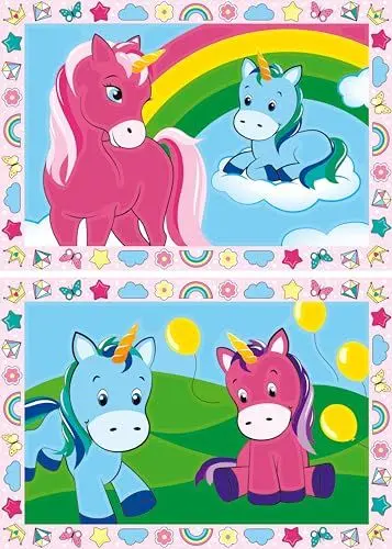 Produktbild: Ravensburger CreArt 28510 - Zauberhafte Einhörner - Malen nach Zahlen für Kinder ab 5 Jahre, Malset mit Rahmen, Pinsel und Acrylfarben, Geschenk für Mädchen und Jungen