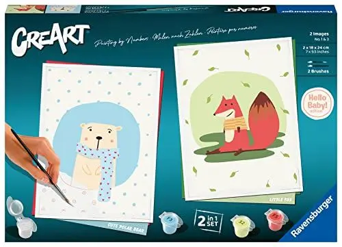 Produktbild: Ravensburger CreArt - Malen nach Zahlen 23655 - Hello Baby Set - ab 12 Jahren