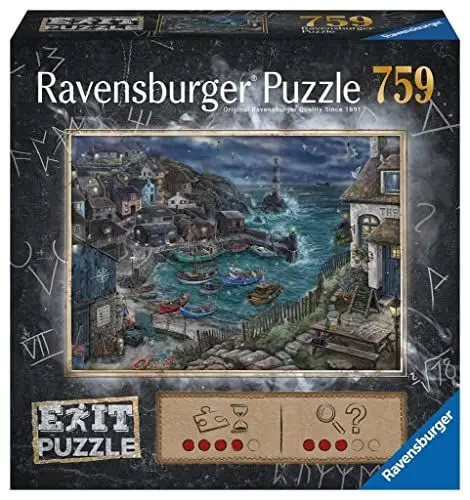 Produktbild: Ravensburger EXIT Puzzle 17365 Das Fischerdorf - 759 Teile Puzzle für Erwachsene und Kinder ab 12 Jahren