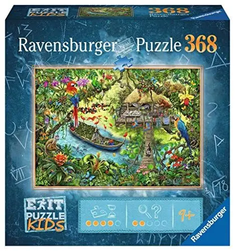 Produktbild: Ravensburger EXIT Puzzle Kids - 12924 Die Dschungelexpedition - 368 Teile Puzzle für Kinder ab 9 Jahren, Kinderpuzzle
