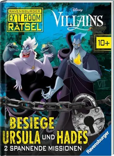 Produktbild: Ravensburger Exit Room Rätsel: Disney Villains - Besiege Ursula und Hades: 2 spannende Missionen: 2 spannende Missionen