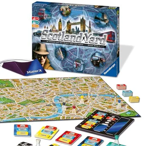 Produktbild: Ravensburger Gesellschaftsspiel 26601 - Scotland Yard - Familienspiel, Brettspiel für Kinder und Erwachsene, Spiel des Jahres, für 2-6 Spieler, Spiel ab 8 Jahre