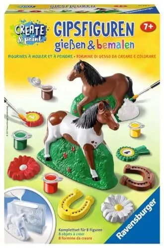 Produktbild: Ravensburger Gipsfiguren gießen und bemalen 28522 - Pferd Kinder ab 7 Jahren