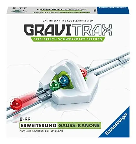 Produktbild: Ravensburger GraviTrax Erweiterung Gauß-Kanone - Ideales Zubehör für spektakuläre Kugelbahnen, Konstruktionsspielzeug für Kinder ab 8 Jahren