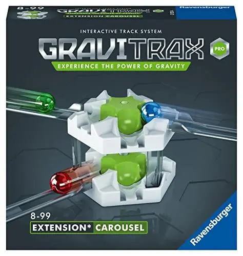 Produktbild: Ravensburger GraviTrax PRO Erweiterung Carousel - Ideales Zubehör für spektakuläre Kugelbahnen, Konstruktionsspielzeug für Kinder ab 8 Jahren
