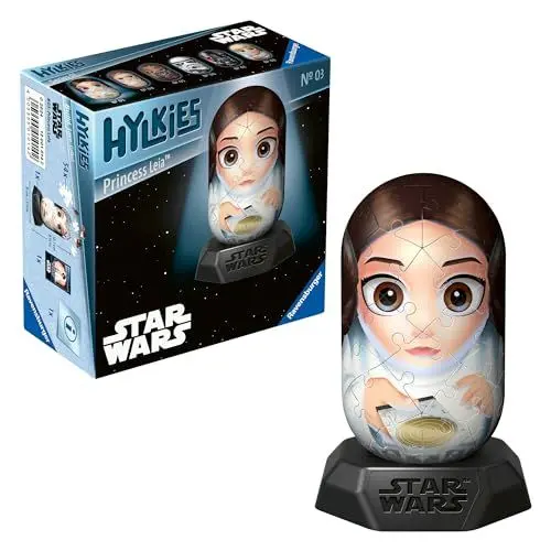 Produktbild: Ravensburger Hylkies: Star Wars Sammelfiguren zum selbst zusammenbauen - Figur #03 - Prinzessin Leia - Aufbauen, Verlieben, Sammeln - Mini-Figuren für Fans von Star Wars