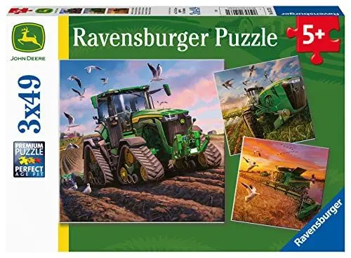 Produktbild: Ravensburger Kinderpuzzle 05173 - John Deere in Aktion - 3x49 Teile Puzzle für Kinder ab 5 Jahren