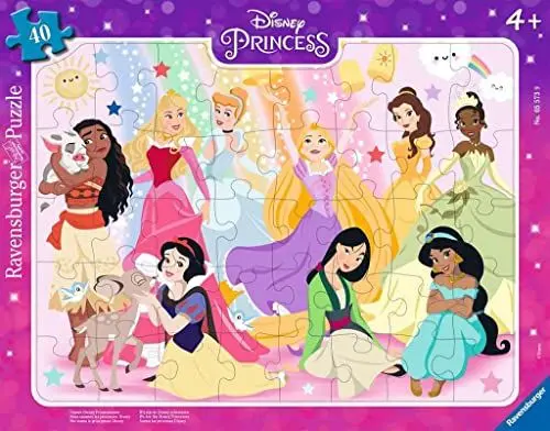 Produktbild: Ravensburger Kinderpuzzle 05573 - Unsere Disney Prinzessinnen - 40 Teile Disney Rahmenpuzzle für Kinder ab 4 Jahren